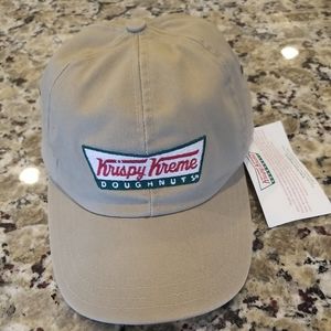 Krispy Kreme Doughnuts NWT Baseball Hat Cap Tan Strapback Logo